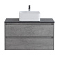 Тумба подвесная со столешницей и накладной раковиной BelBagno KRAFT 90 Cemento Grigio