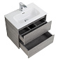 KRAFT 39 База под раковину с двумя выкатными ящиками, Cemento Grigio, 710х390х515, KRAFT 39-700/390-2C-SO-CG