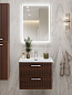 Тумба подвесная с керамической раковиной, Belbagno DUE, 50 см Noce DUE-500-2C-SO-NOCE-P+RS333CP.4/160+BB-8076-3-50