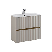 ELEGANT База под раковину подвесная с двумя выкатными ящиками, 60 см AM-ELEGANT-600-2C-SO-GCM-LED светло-серый матовый