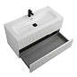 Тумба подвесная с керамической раковиной, CEZARES DUET-N, 100 см Bianco Lucido DUET-N-1000-2C-SO-BL+CZR-8073-100