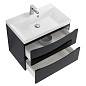 Тумба с раковиной подвесная BelBagno Marino 700 Nero Lucido, 700x450x500, MARINO-700-2C-SO-NL-P/BB700/450-LV-MR-AST