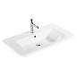 Тумба подвесная с керамической раковиной для ванной комнаты Belbagno Albano CER 80 см Bianco Lucido