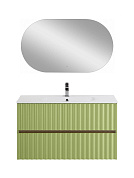 Тумба подвесная с керамической раковиной, Art&Max ELEGANT, 100 см бран AM-ELEGANT-1000-2C-SO-MN-P+AM7110-100