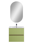 Тумба подвесная с керамической раковиной, Art&Max ELEGANT, 60 см бран AM-ELEGANT-600-2C-SO-MN-P+AM7110-60