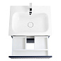 Тумба с раковиной подвесная CEZARES DUET 60 Grafito, раковина керамическая белая CZR-NAT-60-LVB+DUET-600-2C-SO-GR-P
