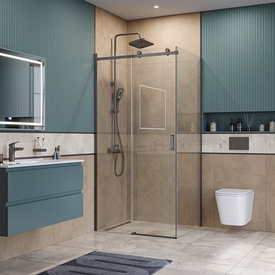 Душевой уголок BELBAGNO SOFT_CLOSE-2-AH-1-130/100-C-GM
