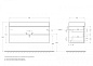 MOLVENO 46 База под раковину подвесная с двумя выкатными ящиками, Beton, 1200x460x500, MOLVENO 46-120-2C-SO-BET