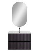 Тумба подвесная с керамической раковиной, Art&Max TORINO, 80 см графит AM-TORINO-800-2C-SO-GF-P+AM7110-80