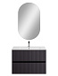 Тумба подвесная с керамической раковиной, Art&Max TORINO, 80 см графит AM-TORINO-800-2C-SO-GF-P+AM7110-80