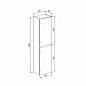 Колонна подвесная Cezares MOLVENO-1600-2A-SC-BET, 400x300x1600, Beton
