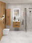 Тумба подвесная с керамической раковиной, Belbagno DUE, 50 см Rovere Nature DUE-500-2C-SO-RN-P+RS333MDN.4/160+BB-8076-3-50