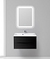Тумба с раковиной подвесная BelBagno Marino 800, Nero Lucido, 800x450x500, MARINO-800-2C-SO-NL-P/BB800/450-LV-MR-AST
