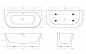 Ванна акриловая пристенная Belbagno BB711-1700-750
