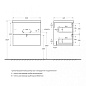 Тумба подвесная с керамической раковиной, Belbagno DUE, 60 см Rovere Nature DUE-600-2C-SO-RN-P+RS006SN.4/160+BB-8076-3-60