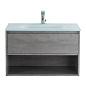 Тумба с раковиной подвесная Belbagno KRAFT 800, Cemento Grigio, 800x460x500, KRAFT-800-1C-SO-CG/BB810/465-LV-VTR-BO