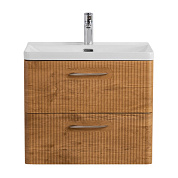 Тумба под раковину подвесная с двумя выкатными ящиками Belbagno, Rovere Nature 500x423x500, DUE-500-2C-SO-RN-P