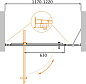 Душевая дверь CEZARES MOLVENO-BA-11-90+30-C-Cr-IV
