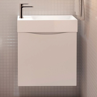 LIBERTY База под раковину подвесная с одной распашной дверцей, Bianco Lucido, 500x220x500, Liberty-500-1D-SO-BL-L