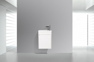 Тумба подвесная с раковиной из литьевого мрамора BelBagno PIETRA MINI 46-L Bianco Lucido