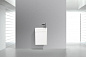 Тумба подвесная с раковиной из литьевого мрамора BelBagno PIETRA MINI 46-L Bianco Lucido