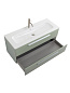 Тумба с керамической раковиной подвесная CEZARES ECO-CER-N 120 Светло-зеленый матовый. Ручки сатин CZR-8073-120+ECO-CER-N-1200-2C-SO-VDO-P+RS156SC.3/512