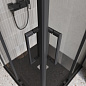 Душевой уголок BelBagno LUCE-A-2-90-C-NERO прозрачное стекло, профиль черный матовый