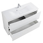 Тумба с раковиной напольная BelBagno MARINO 120 Bianco Lucido, раковина белая,MARINO-1200-2C-PIA-BL-P/BB1200/450-LV-MR-PR