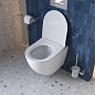 Унитаз подвесной безободковый с сиденьем и смывом ТОРНАДО BelBagno СФЕРА (SFERA-TOR) BB046CH-TOR/SC