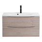 Тумба с раковиной подвесная BelBagno Marino 1000 , Rovere Grigio, 1000x445x500, MARINO-1000-2C-SO-RG-P/BB1000/445-LV-MR-PR