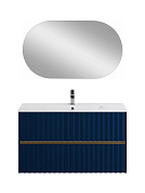 Тумба подвесная с керамической раковиной, Art&Max ELEGANT, 100 см сапфир AM-ELEGANT-1000-2C-SO-SA-P+AM7110-100