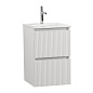 Тумба с раковиной подвесная BelBagno UNO-MINI-400-2C-SO-BO Белый матовый, раковина белая BB-8099-3-40
