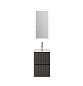 Тумба с раковиной подвесная BelBagno UNO-MINI-400-2C-SO-GSO Темно-серый матовый, раковина белая BB-8099-3-40