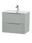 Тумба с керамической раковиной подвесная BelBagno МАРИНА-МИНИ2.0 (Marino-MINI-2.0) 50 Светло-серый матовый, раковина Marino-MINI-2.0-500-2C-SO-GCO-P
