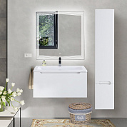 Тумба с раковиной подвесная Belbagno ETNA-M 80, Bianco Lucido, ETNA-M-800/380-1C-SO-BL / BB800/380-LV-MR-ETN