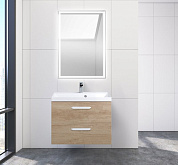 Тумба подвесная с раковиной из литьевого мрамора BelBagno AURORA 70 Rovere Nebrasca Nature