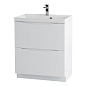 Тумба с раковиной напольная BelBagno MARINO 60 Bianco Lucido, раковина белая, MARINO-600-2C-PIA-BL-P/BB600/450-LV-MR-AST