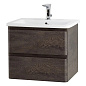 Тумба подвесная с керамической раковиной для ванной комнаты Belbagno Albano CER 60 см Rovere Nature Grigio