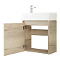 Тумба с раковиной подвесная Belbagno KRAFT MINI 500, Rovere Galifax Bianco, 494х256х500, KRAFT MINI-500/260-1A-SO-RGB-L/7045-KL