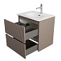 Тумба с раковиной подвесная BelBagno UNO-MINI-700-2C-SO-СO Бежевый матовый, раковина белая BB-8099-3-70