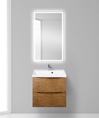 Тумба с раковиной подвесная BelBagno Marino 600, Rovere Nature, 600x450x500, MARINO-600-2C-SO-RN-P/BB600/450-LV-MR-AST