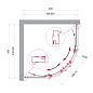 Душевой уголок BelBagno UNO-195-R-2-85-C-Cr