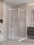 Душевой уголок BelBagno UNO-195-AF-31-90-C-IN, профиль сатин, стекло прозрачное.