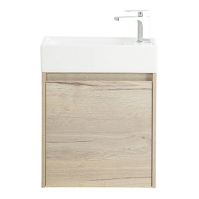 Тумба с раковиной подвесная Belbagno KRAFT MINI 500, Rovere Galifax Bianco, 494х256х500, KRAFT MINI-500/260-1A-SO-RGB-L/7045-KL