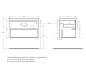 Тумба подвесная со стеклянной раковиной BelBagno KRAFT 80 см Pino Pasadena