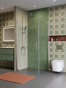 Душевой уголок BELBAGNO MARMI-AH-1-80/100-C-Cr прозрачное стекло, профиль хром