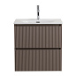 Тумба с раковиной подвесная BelBagno UNO-MINI-700-2C-SO-СO Бежевый матовый, раковина белая BB-8099-3-70