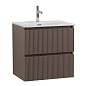 Тумба с раковиной подвесная BelBagno UNO-MINI-700-2C-SO-СO Бежевый матовый, раковина белая BB-8099-3-70