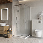 Душевой уголок BelBagno LUCE-A-2-80-C-Cr прозрачное стекло, профиль хром