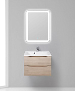 Тумба с раковиной подвесная BelBagno Marino 650 Rovere Grigio, 650x450x530, MARINO-650-2C-SO-RG-P/BB650/450-LV-MR-PR